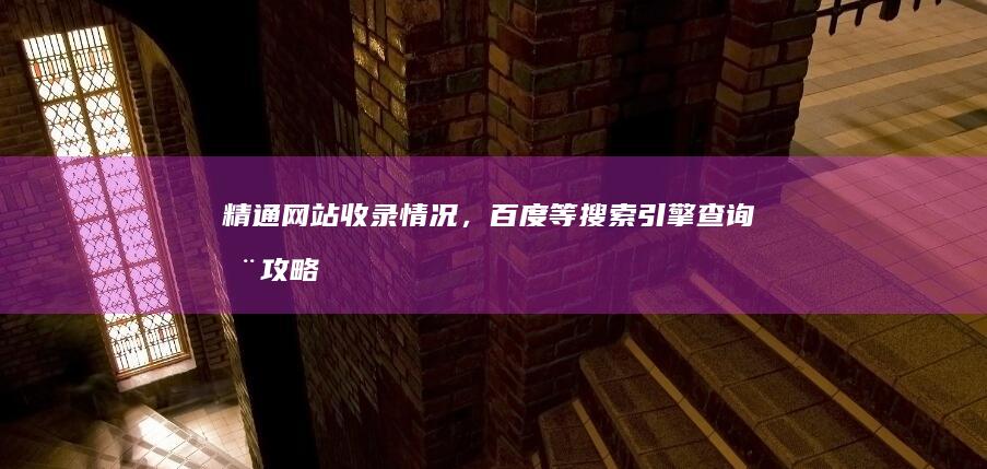 精通网站收录情况，百度等搜索引擎查询全攻略